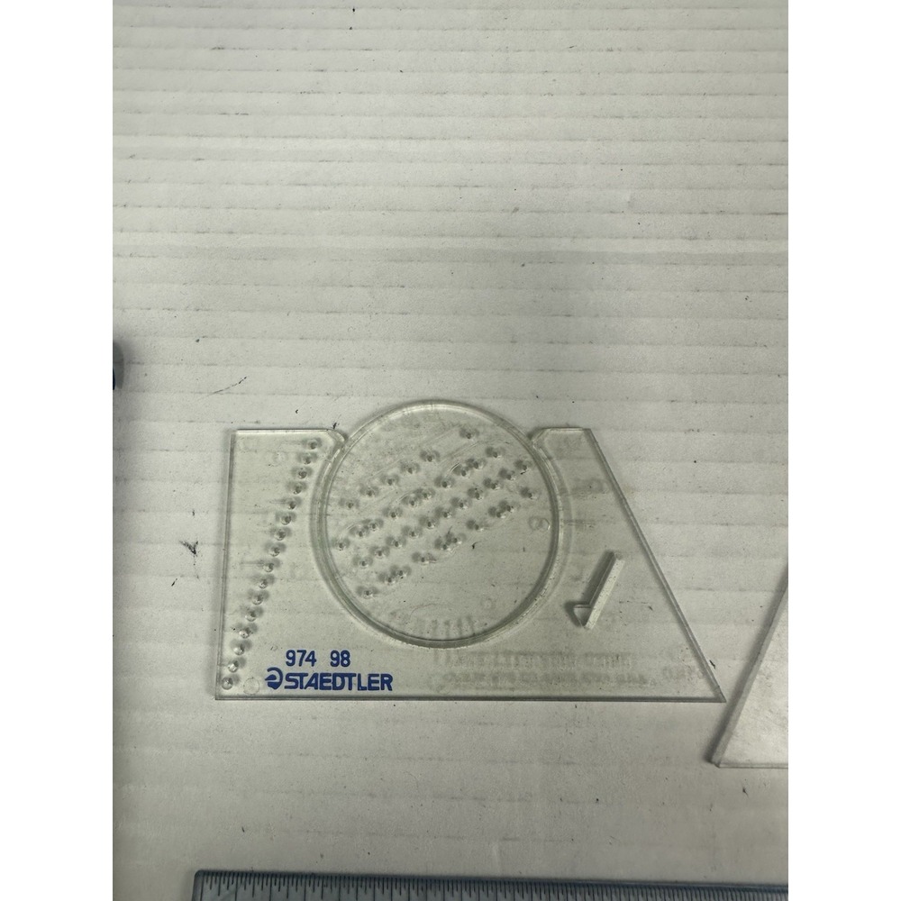 VTG Staedtler Mars Quickbow Drafting Instrument And Ruler,triangle,letter Guide - Picture 4 of 5
